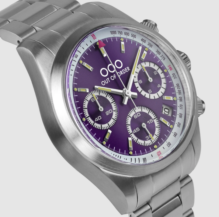 Purple Sporty Cronografo Purple/Silver Stainless Steel Purple Dial