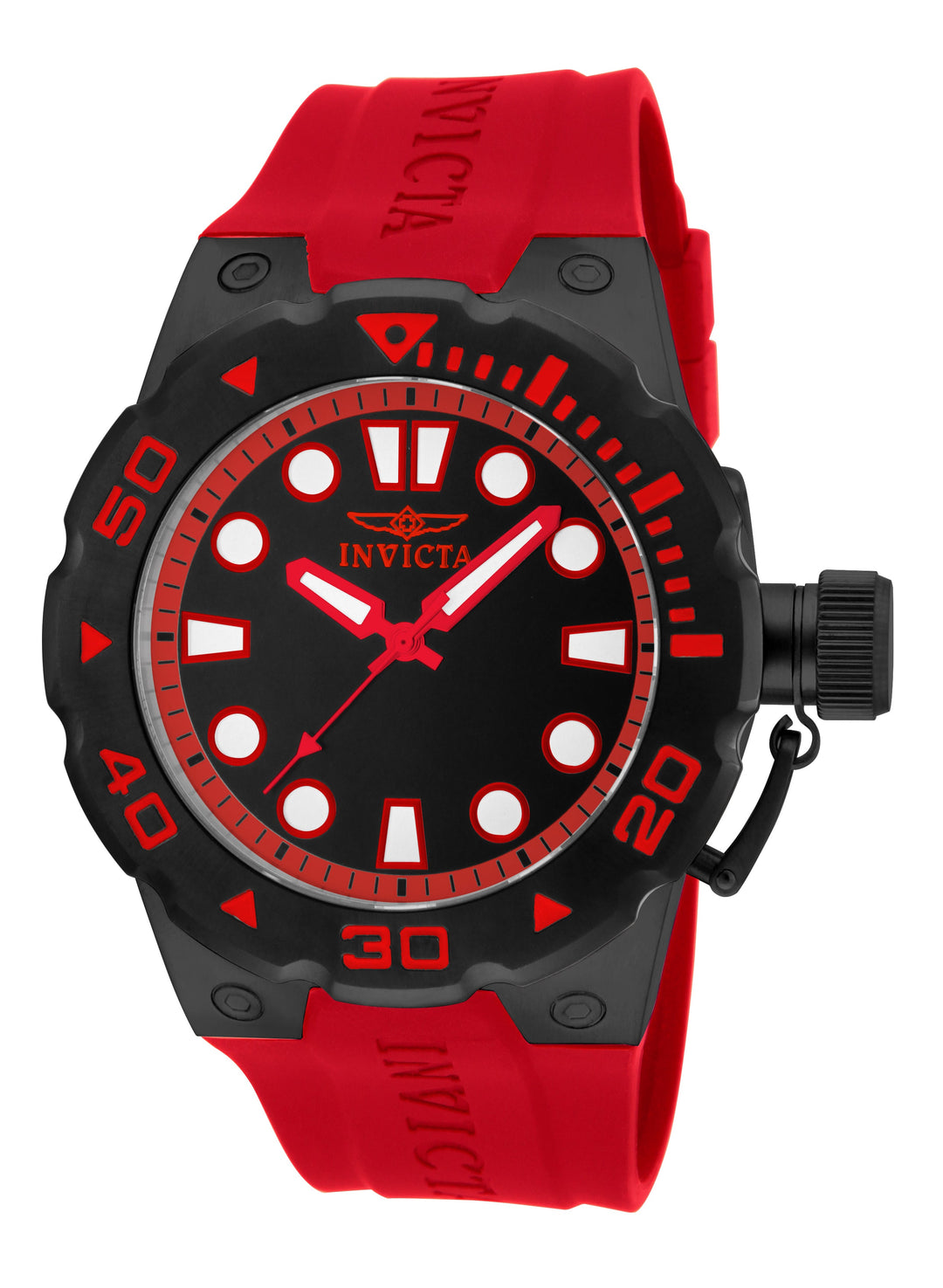 Pro Diver 51mm / Black / Red | Black Dial