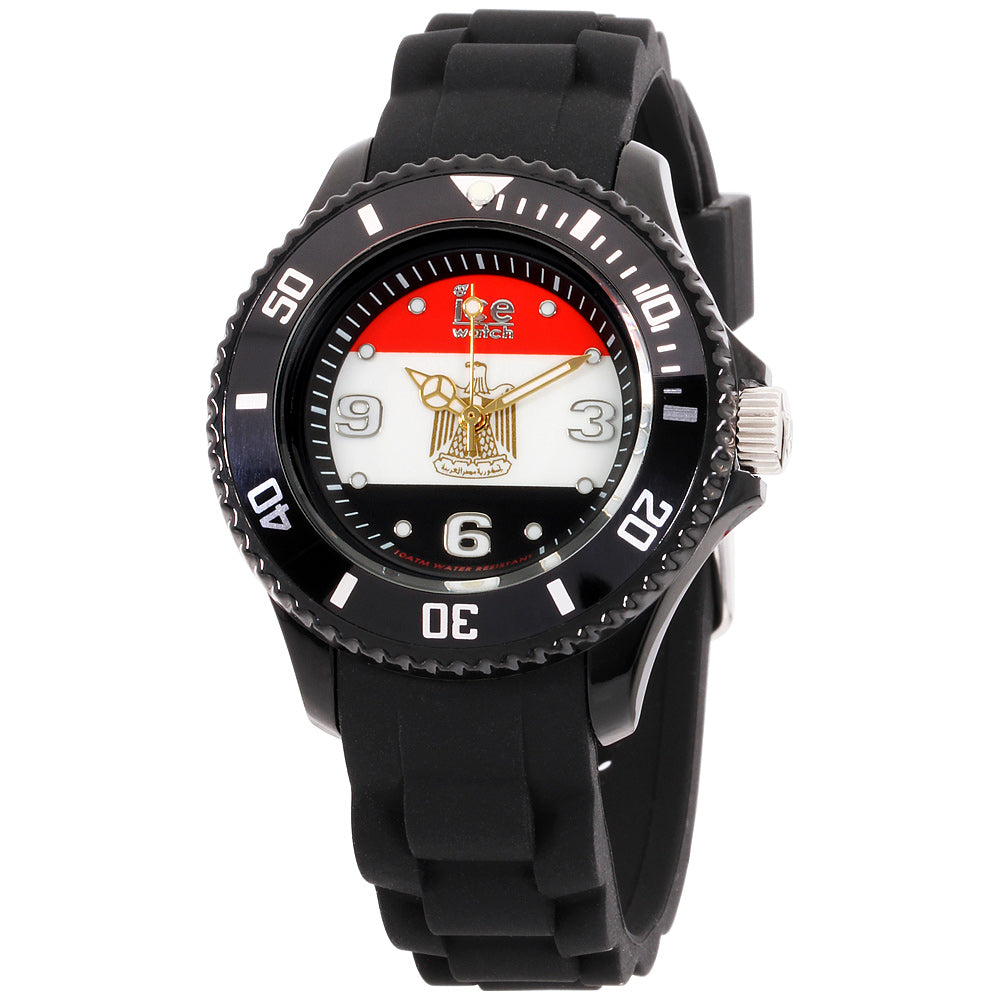 Ice-World 40mm / Red White Black / Black | Multi-Color Dial