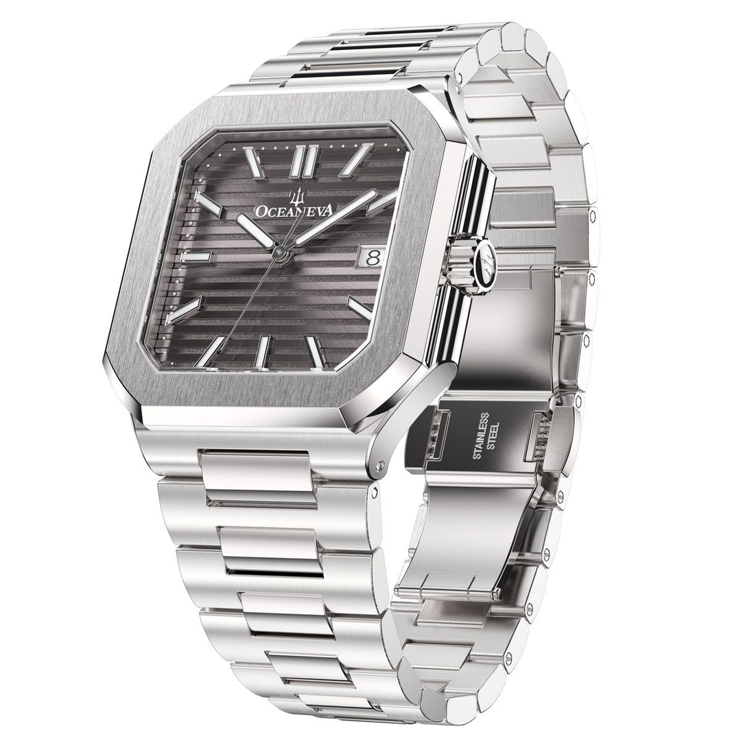 Tenuis Ultra-Thin Swiss Movement Automatic Grey Bezel  Dark Grey Dial
