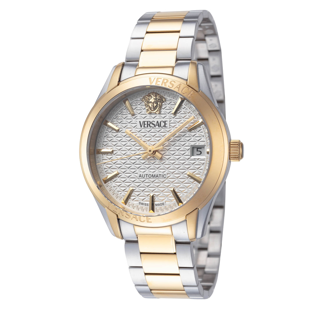 Greca 35mm / Silver / Silver and Gold | Silver Dial