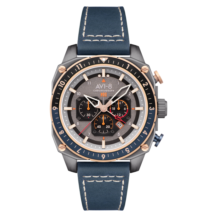 ATLAS DUAL TIME CHRONOGRAPH GREY / LEATHER | Gray Dial