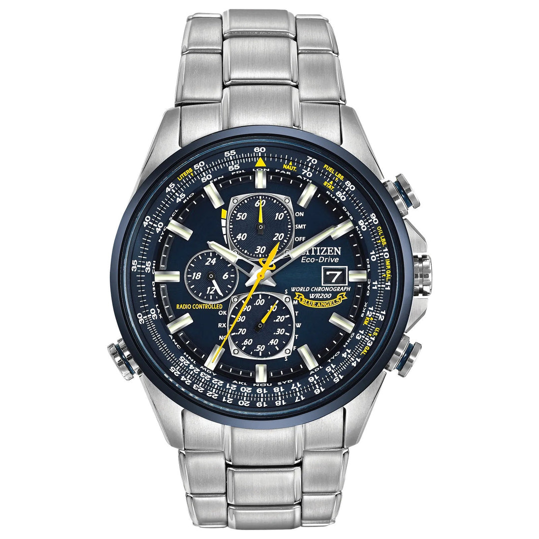 Eco Drive Blue Angels Chronograph Blue/SS | Blue Dial