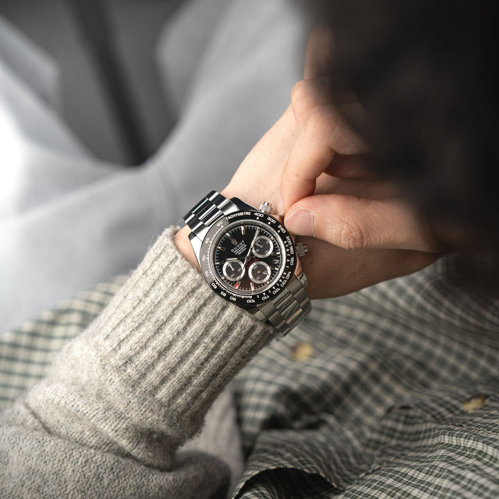 Accelero Chronograph Black/Stainless Steel | Black Dial