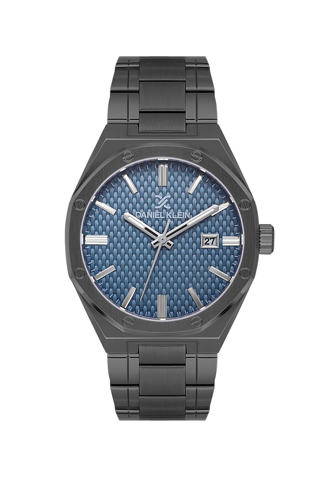 Premium Stainless Steel Band - Date Black / Blue Dial Blue Dial