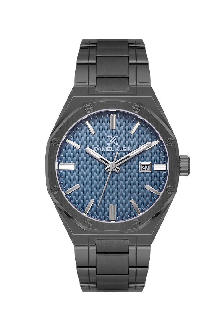 Premium Stainless Steel Band - Date Black / Blue Dial Blue Dial