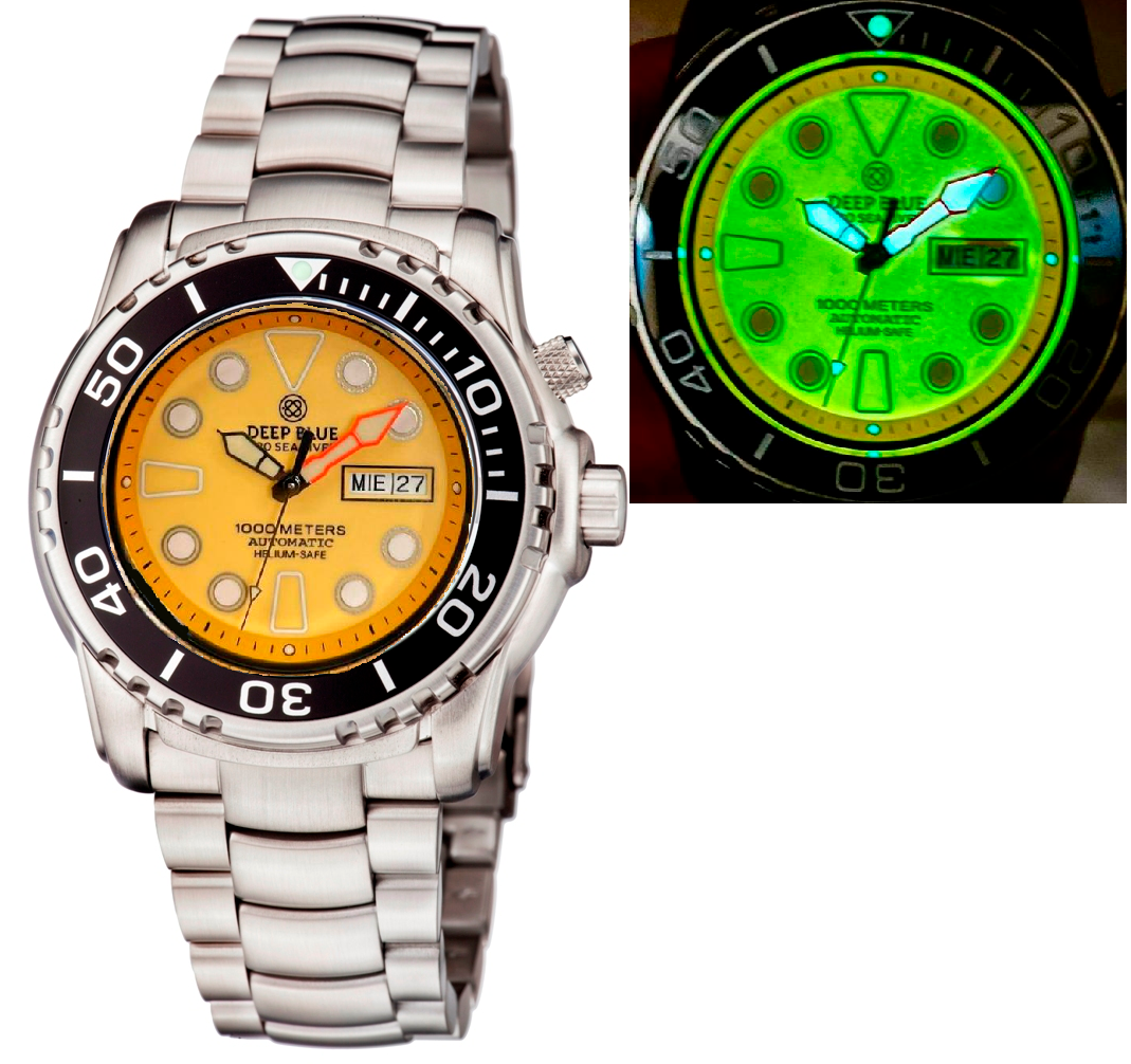 Pro Sea Diver II 44mm Blue Full  Lume Orange Dial