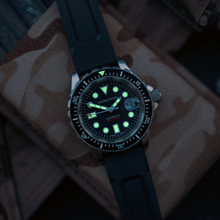 36mm OSAR-D 36mm Original SAR w/ Date on 3-Piece Rubber Strap Kit (OSAR-D) | Bla