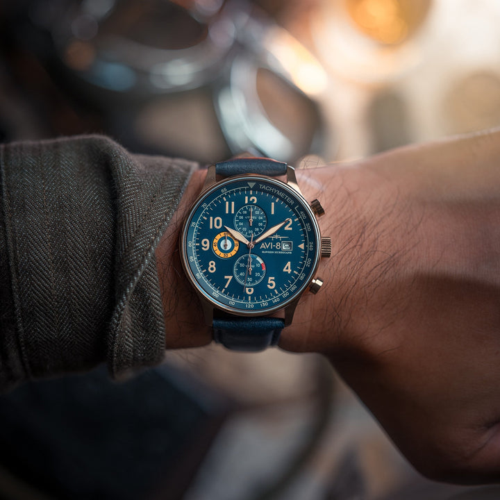 Classic Chronograph BLUE / LEATHER Blue Dial