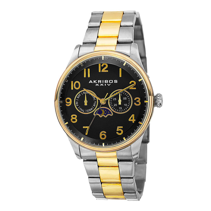 AK790TTG-Casual Silver/Gold/Alloy | Black Dial