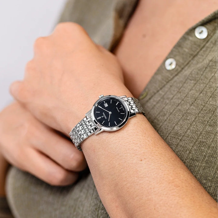 Swiss Made Black / Stainless Steel Black Dial