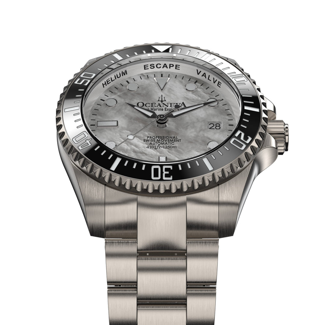 Titanim Deep Marine Explorer II Black Bezel | Grey Stone Dial