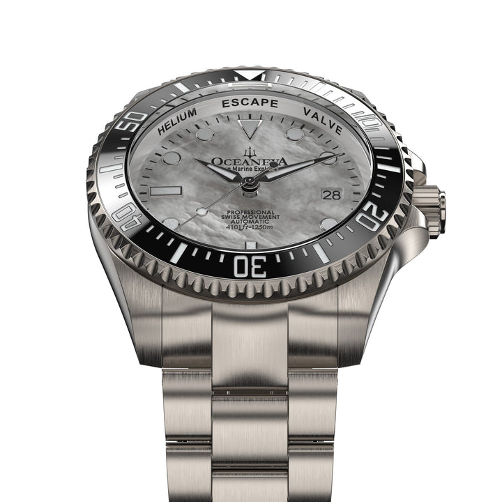Titanim Deep Marine Explorer II Black Bezel | Grey Stone Dial