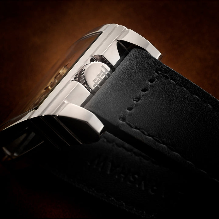 Discovery Wolver Bridge Mechanical Black & Silver / Genuine Leather | Transparen
