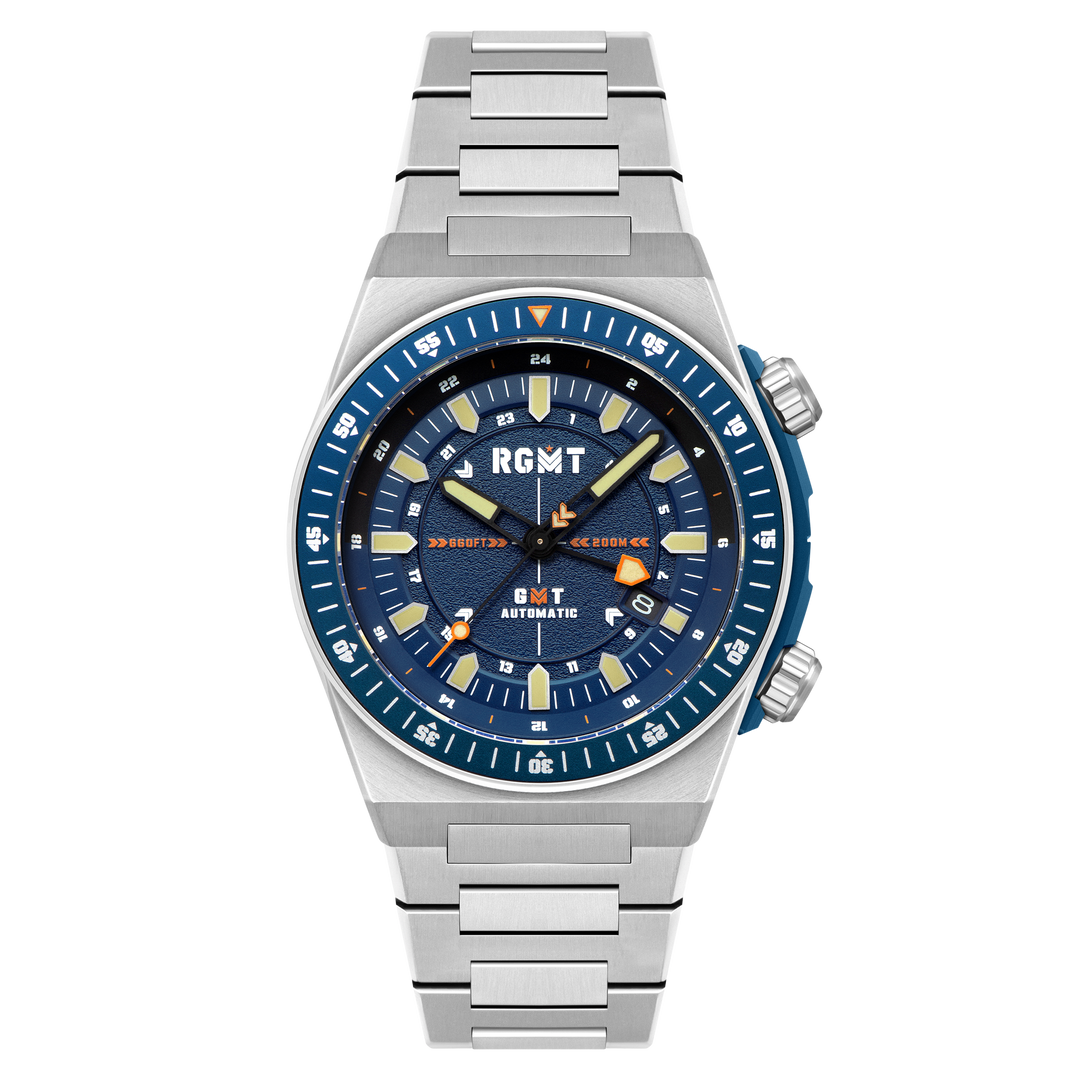 Marksman GMT Automatic Blue  / Stainless Steel | Blue Dial
