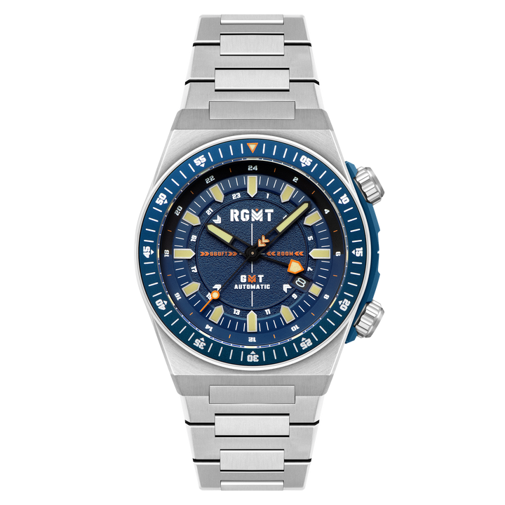 Marksman GMT Automatic Blue  / Stainless Steel | Blue Dial