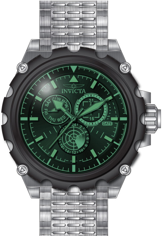 Coalition Forces 50mm / Black / Silver Black Dial