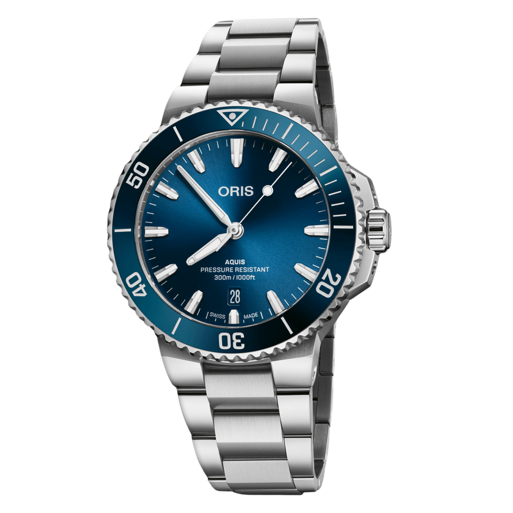 Aquis Date 41.5mm Blue Dial