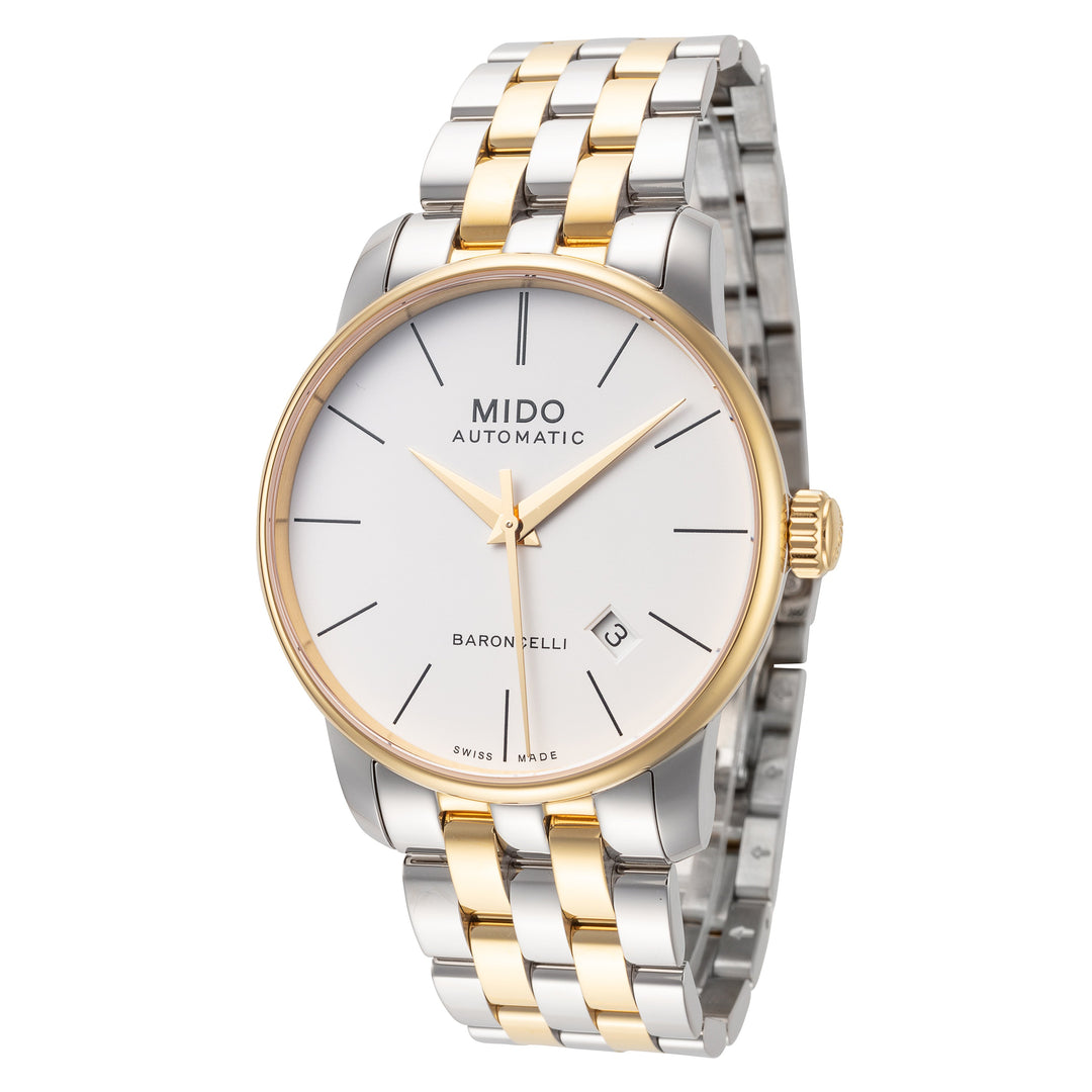 Baroncelli II 38mm / Silver / Silver and Gold | Silver Dial