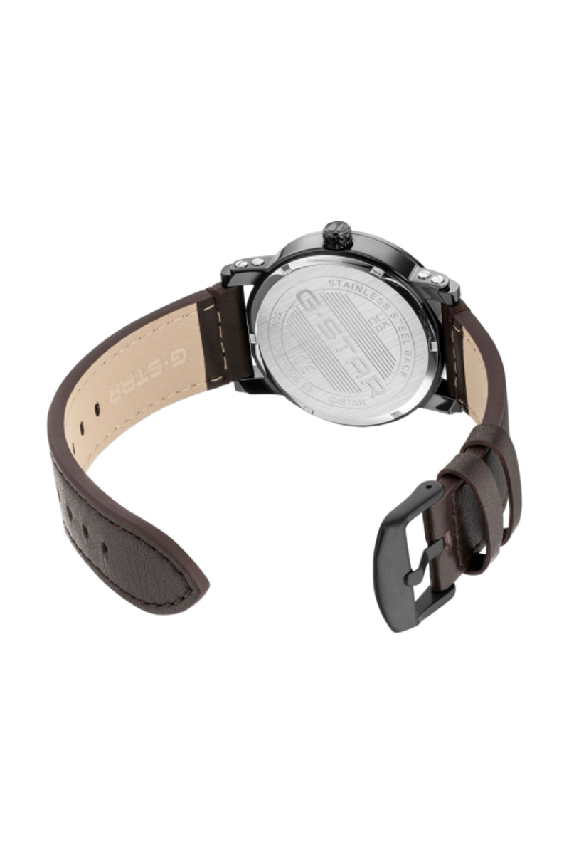 Rovic Black Dial / Brown Leather Strap Black Dial