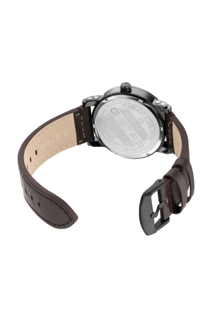Rovic Black Dial / Brown Leather Strap Black Dial