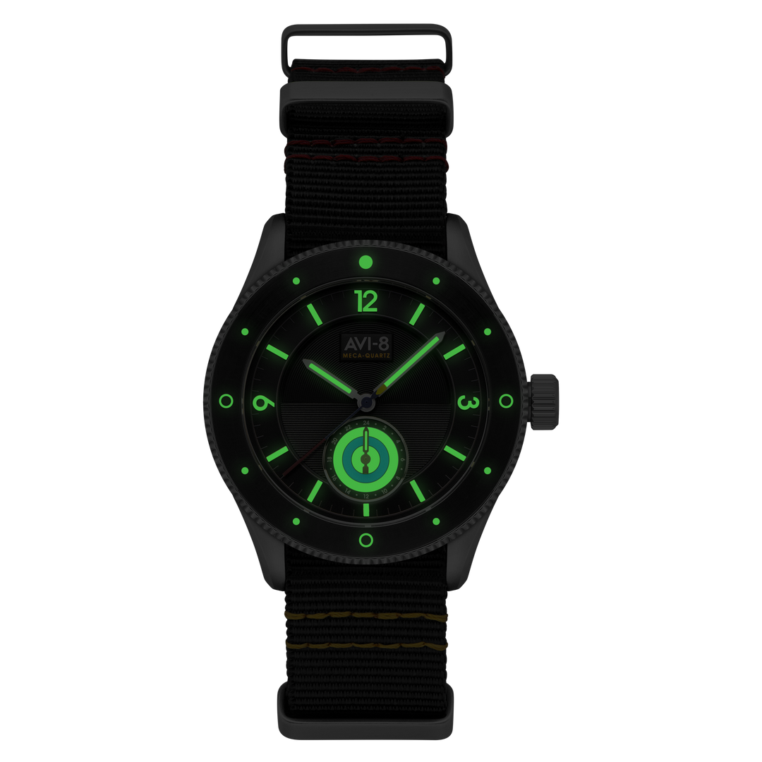 Airmaster Sector Meca-Quartz Black & Grey / Nylon | Black Dial