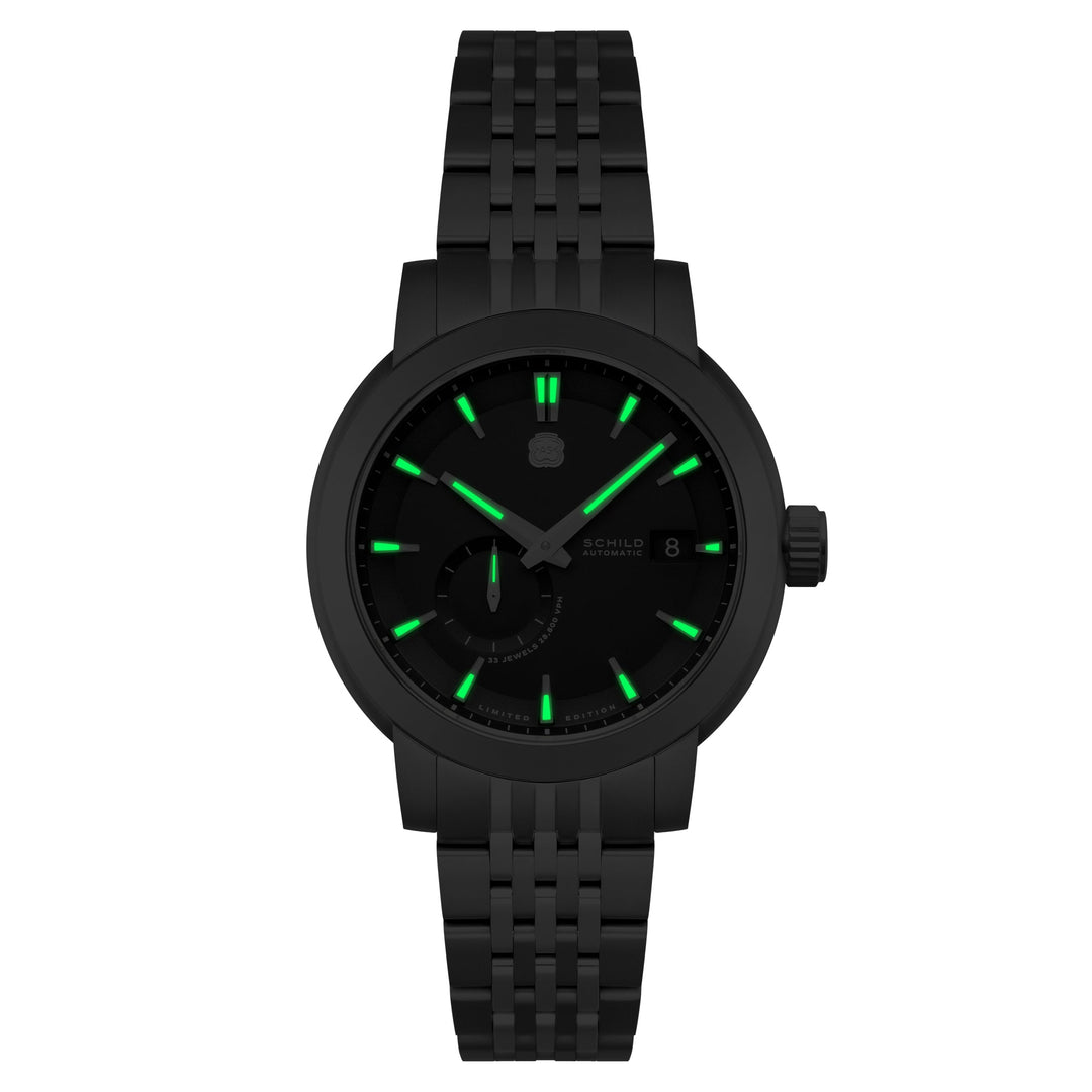 Heinrich Black / Stainless Steel | Black Dial