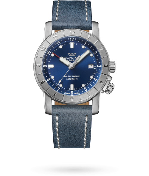Ariman Double Twelve 42mm / Blue / Blue Blue Dial