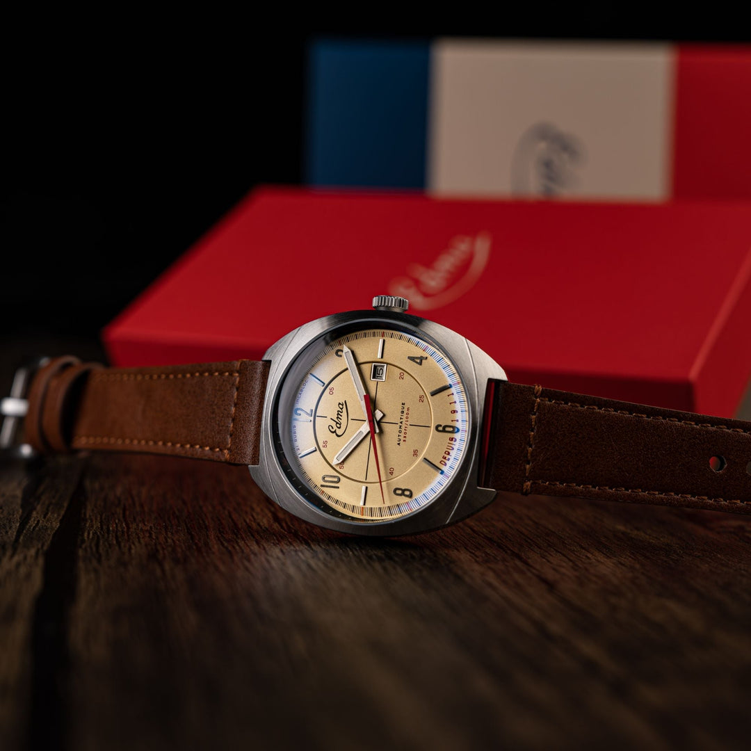 Crissier Automatic Grey / Brown Leather | Grey Dial