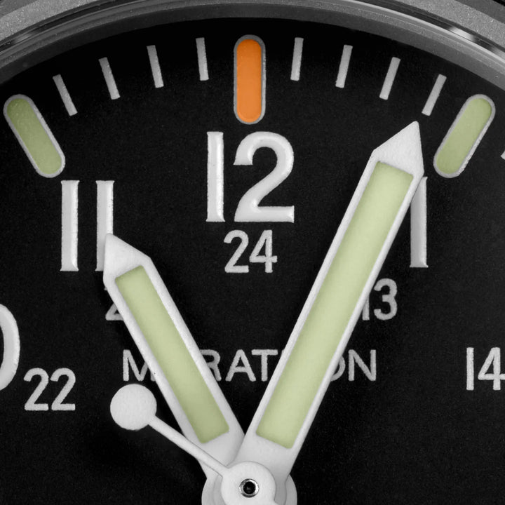 MaraGlo Pilot's Navigator with Date Black NGM/Nylon | Matte Black Dial