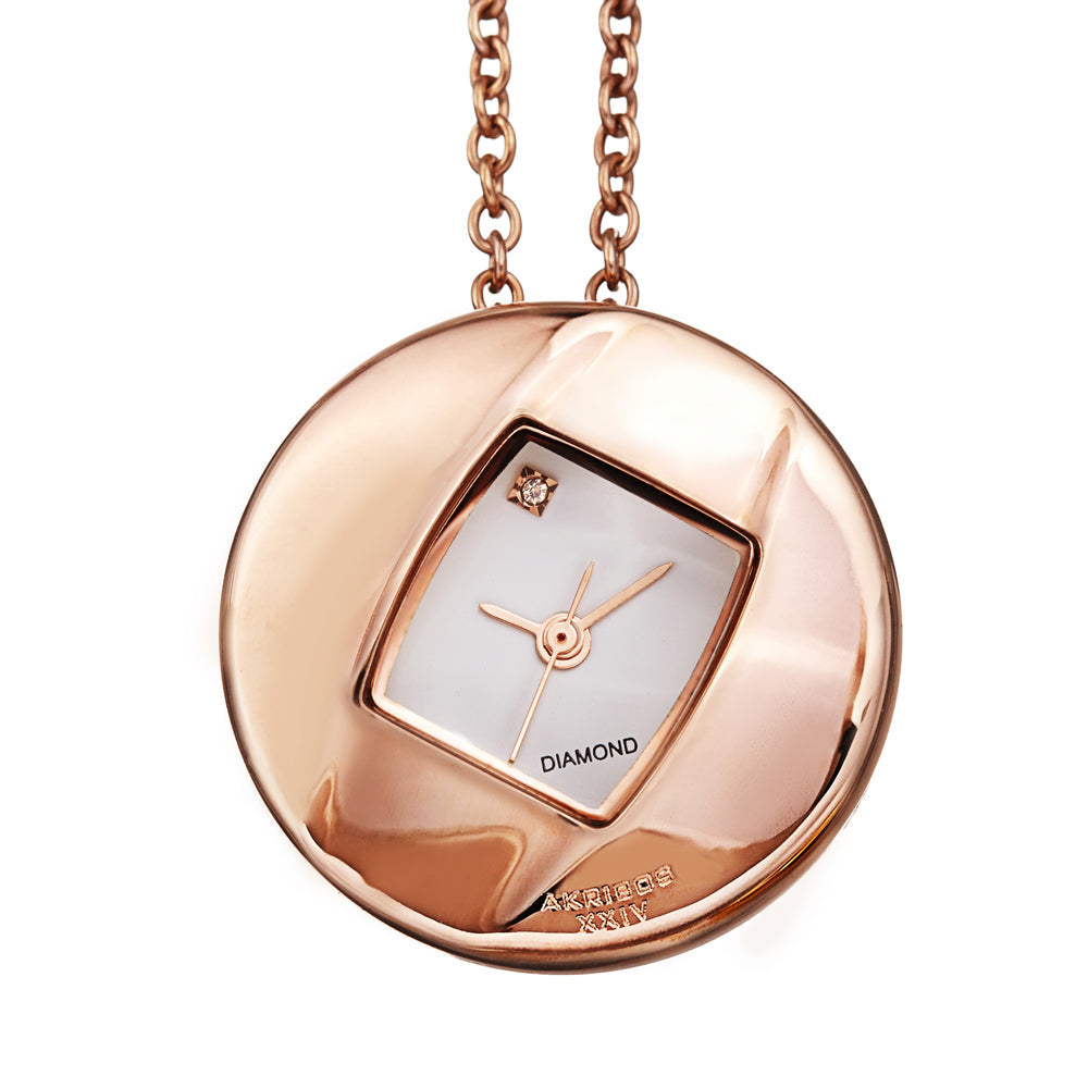 Casual-AK1053RG Rose Gold/Stainless Steel | White Dial