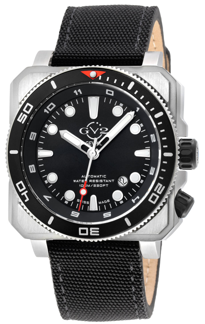 XO small Swiss Made SW200  inner and outer rotating bezel, metal band  Black sil