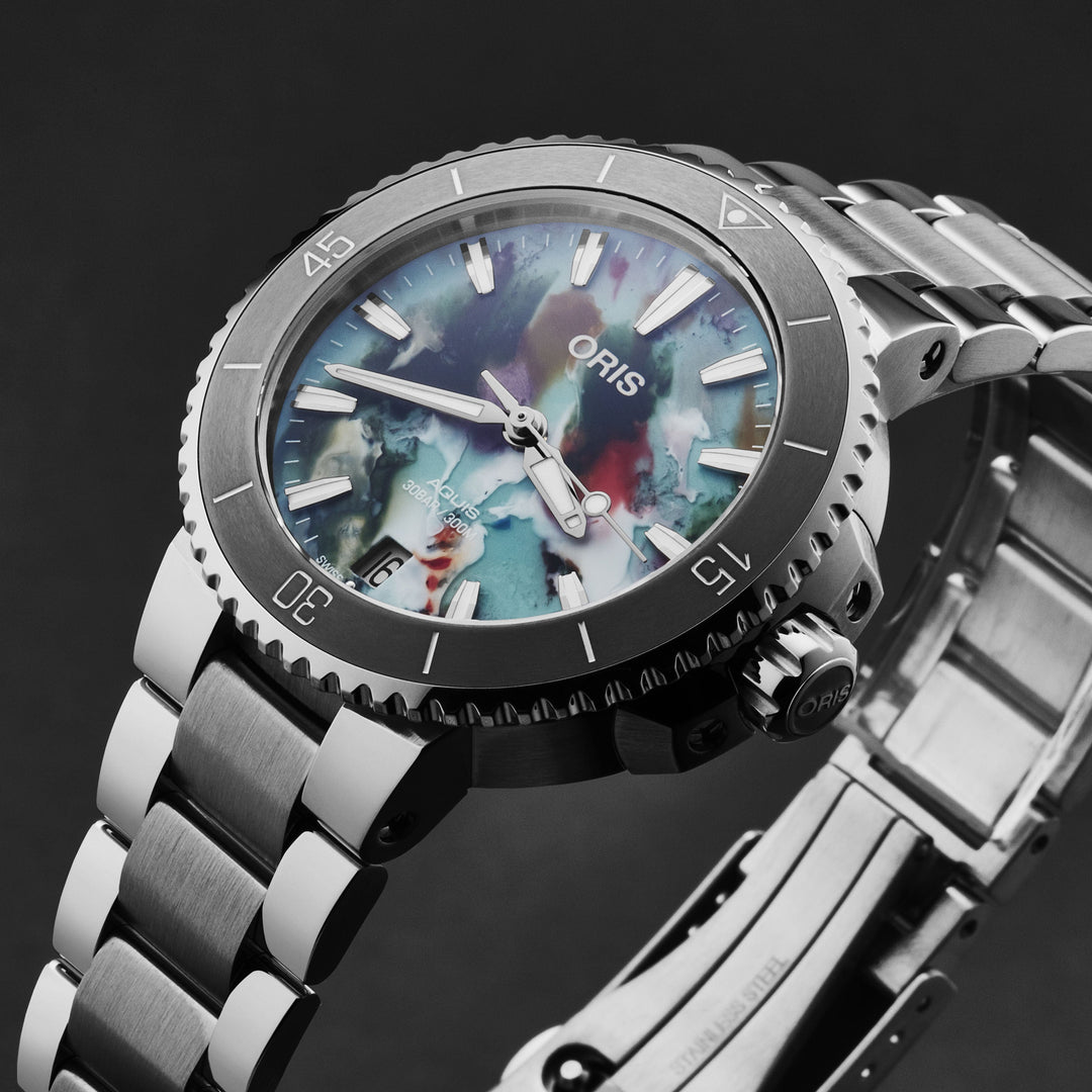 Aquis Multicoloured / Stainless Steel Multi-Color Dial