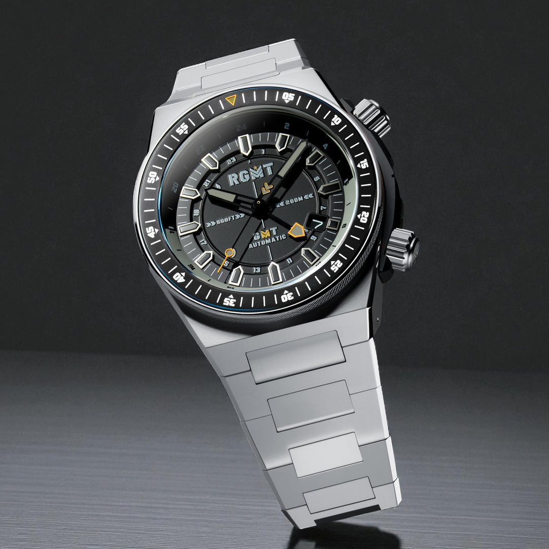 Marksman GMT Automatic Black  / Stainless Steel | Black Dial