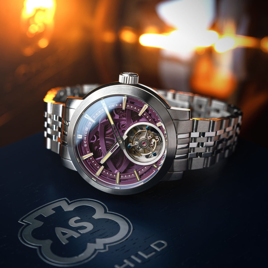 Heinrich Tourbillon Limited Edition Purple / Steel Stainless Steel | Purple Dial
