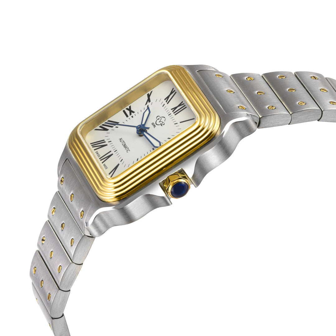 Lusso LX Swiss Automatic, Two toned IPYG/316L Stainless Steel Case, White Dial, 
