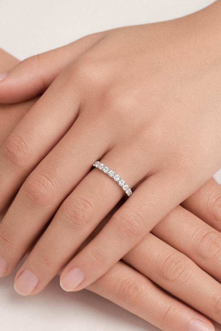 Round Lab Diamond Eternity Band