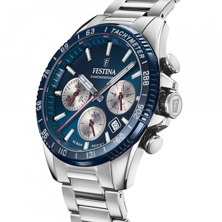 Timeless Chronograph Blue / Stainless Steel Blue Dial