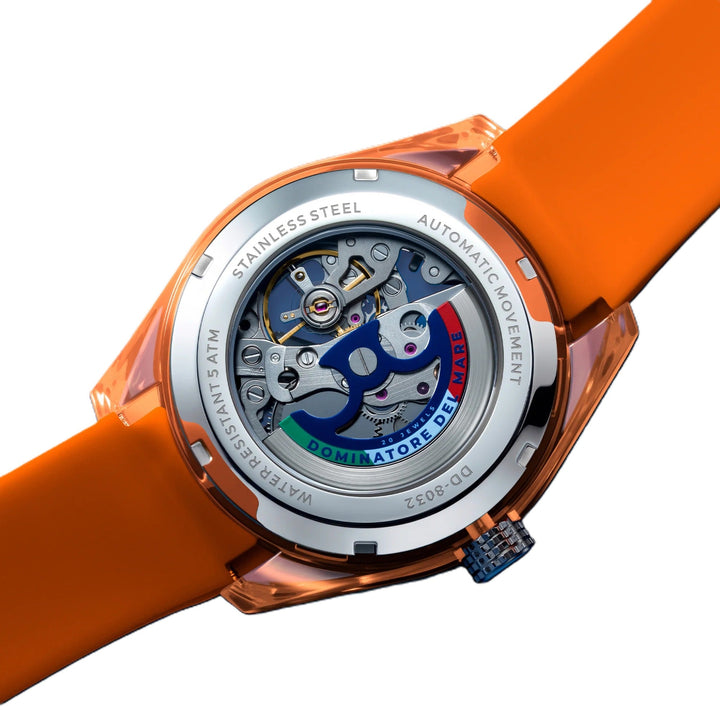 Ortona Citrus Burst  / Orange Silicone Strap Orange Dial