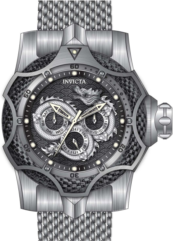 Venom 53mm / Black / Silver | Black Dial