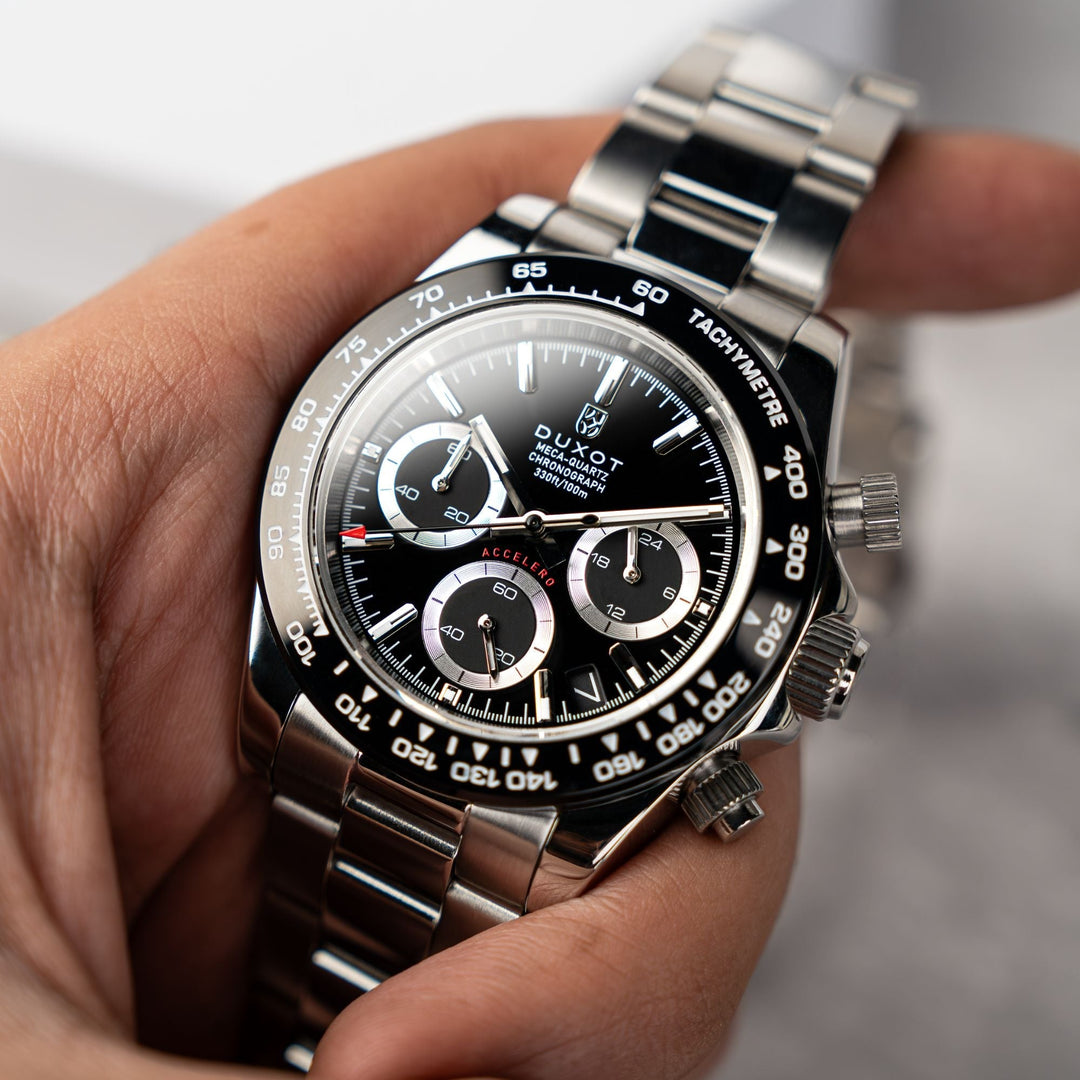 Accelero Chronograph Black/Stainless Steel | Black Dial