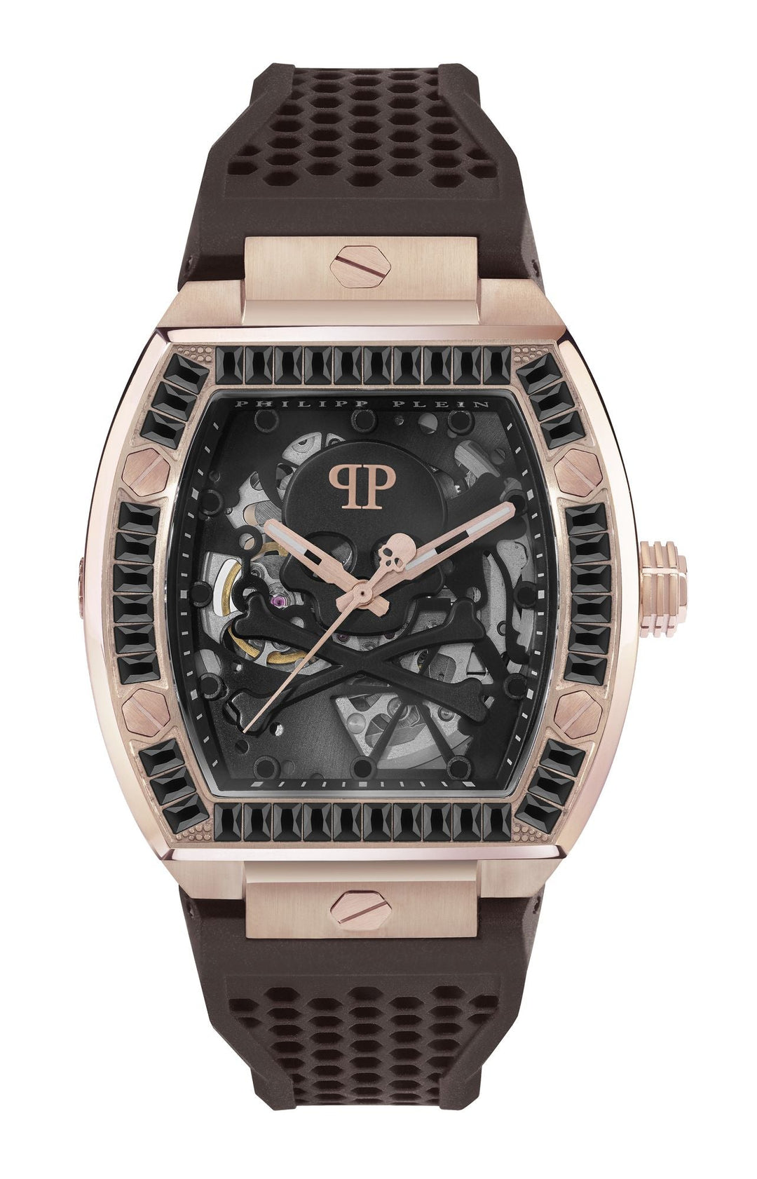 The Skeleton Black / Silicone | Black Dial