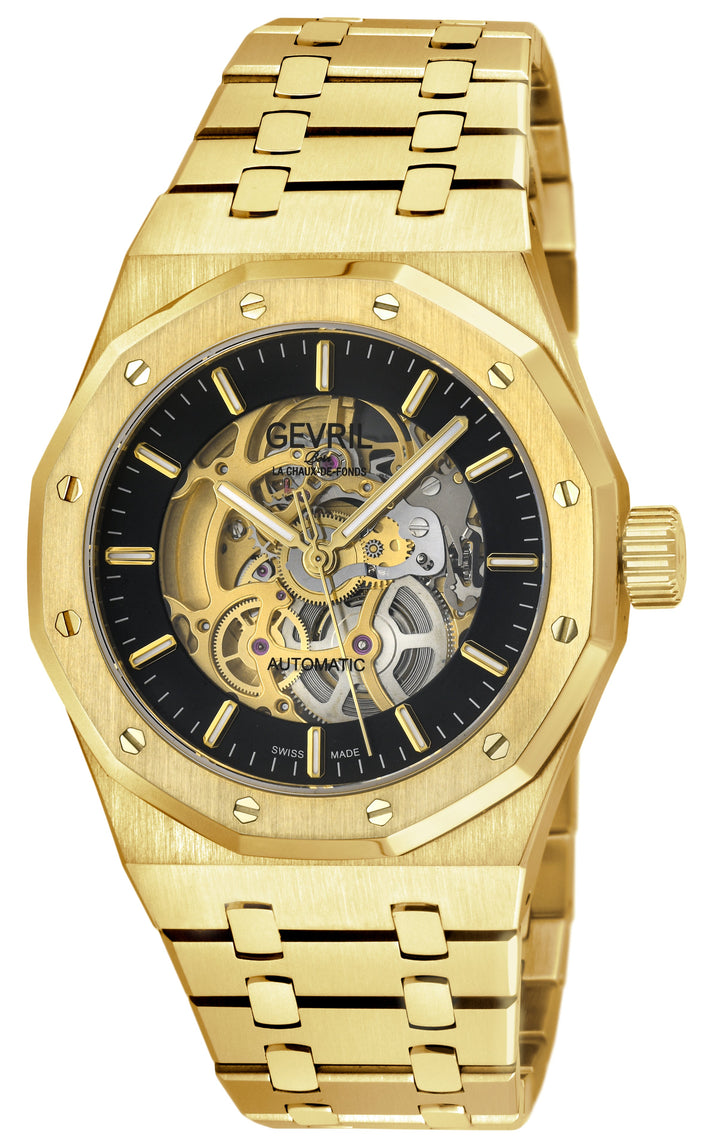 Gotham - Skeleton Swiss Automatic Movement Skeleton Dial, IPYG Bracelet | Skelet