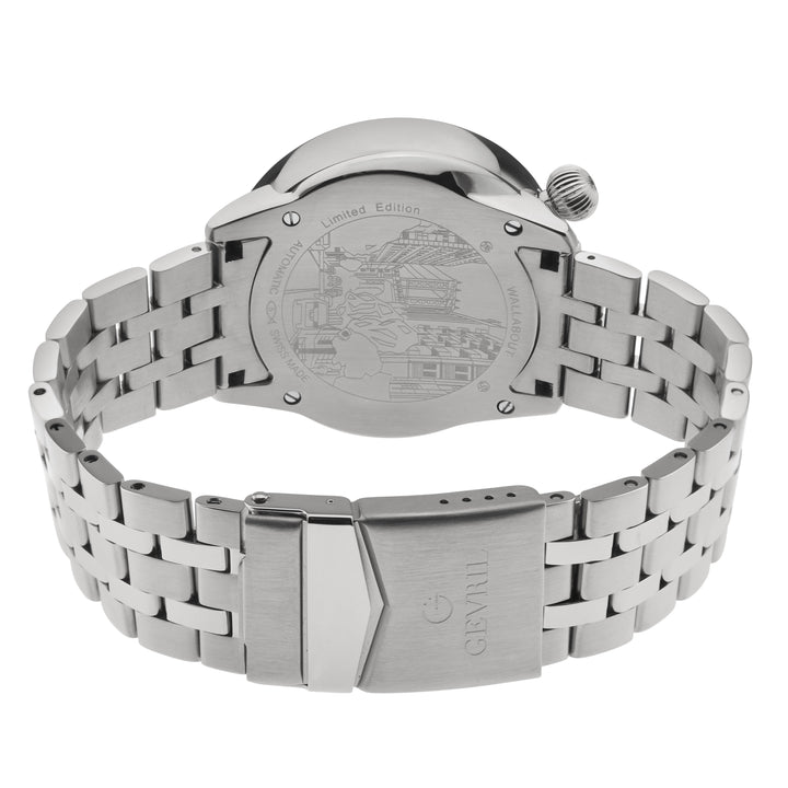 Wallabout Swiss Made Automatic Solar compass Stainless Steel Watch | Silver Dial