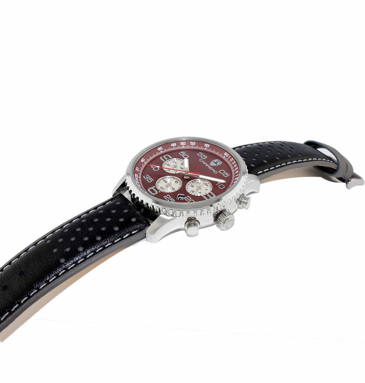 Aureum Silvertone/Maroon | Maroon Dial