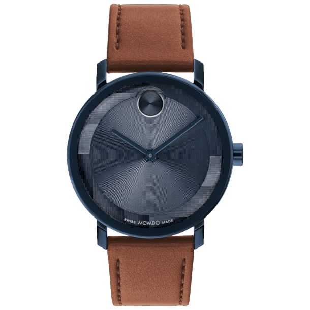 Movado 40mm / Brown / Blue | Blue Dial