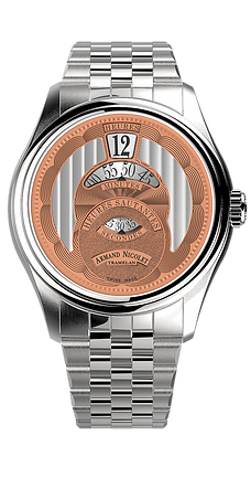 MO2-HS2 Jumping Hour Copper Dial / Stainless Steel Bracelet Copper Dial