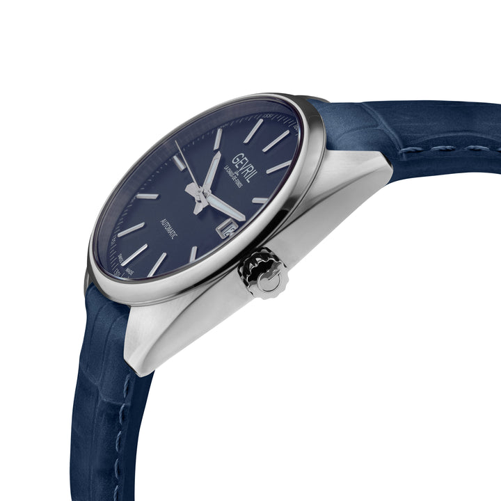 Five Points Gevril Selita SW200 Swiss Made Five Points Watch Italian Blue Leathe