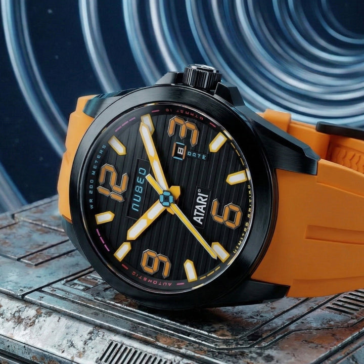 Torrent Automatic Atari Rainbow Limited Edition Black / Orange Rubber Black Dial