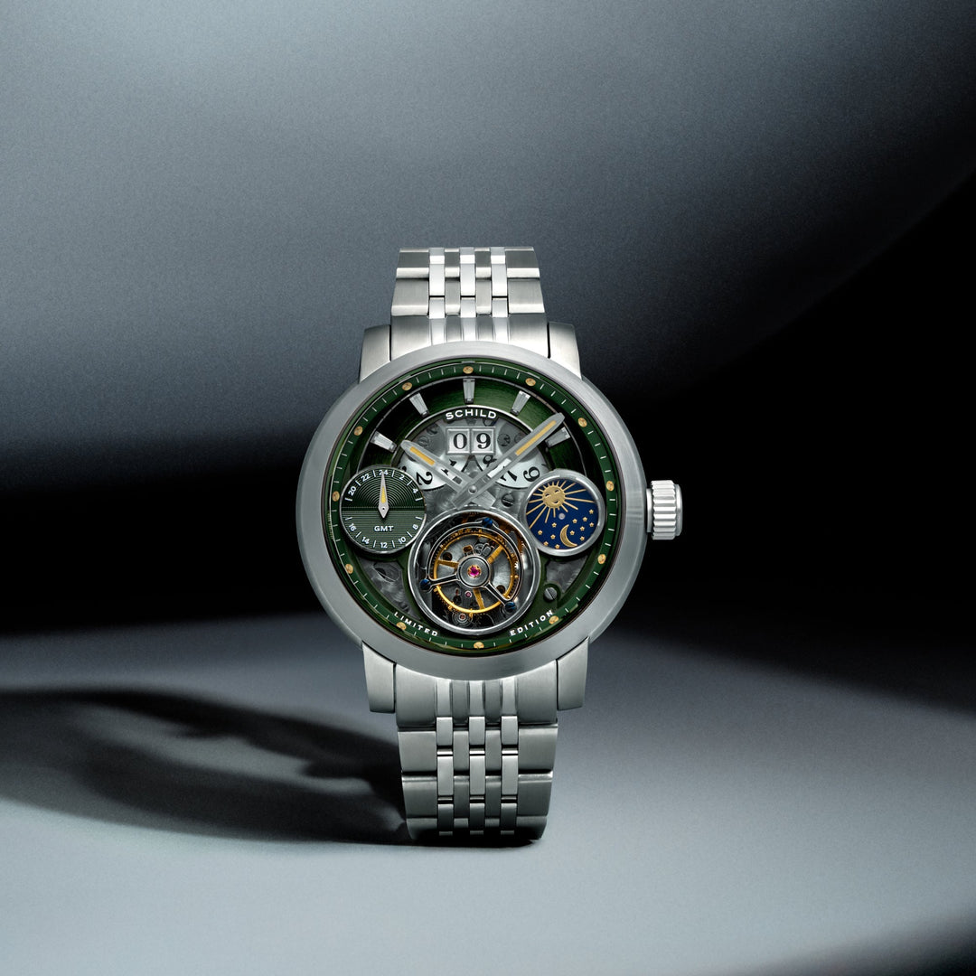 Heinrich GMT Moonphase Tourbillon Limited Edition Green / Stainless Steel | Gree